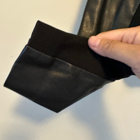 TRF OUTERWEAR ZARA BLACK FAUX MOTO STYLE JACKET - Picture 6 of 12